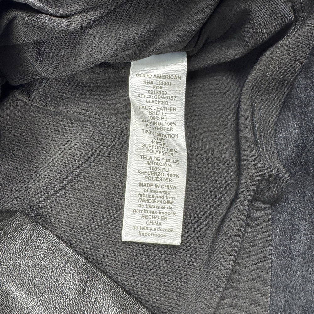 Good American Womens Better Than Leather Bodycon Tube Sexy Cocktail Mini Dress 1 - Picture 7 of 12